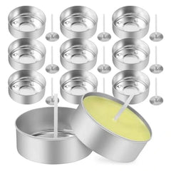 150Pcs Aluminum Tea Lights Cups with Candle Wicks for DIY Candle Making - candletown.net