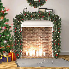 2.7m LED Christmas Garland with Pinecones - Festive Staircase & Fireplace Decor - candletown.net