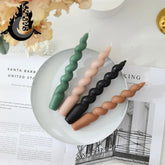 2PCS Twisted Pillar Candles - Elegant Aromatherapy Spiral Candles for Home Decoration - candletown.net