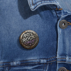 Perza 90’s Rock ONLY Vintage Round Logo Pin Button