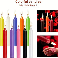 100/60pcs Unscented Assorted Colors Mini Taper Candle, Great For Casting Chimes, Rituals, Spells, Wax Play & More,ChristmasDecor - candletown.net