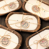 Retro Aromatherapy Wooden Basin Aromatherapy Candle