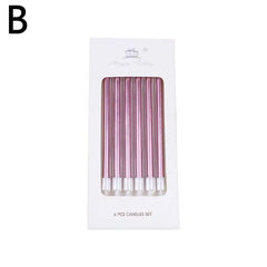 6 Pieces Coloured Birthday Candles - Decoration for Baby Showers, Weddings & Christmas Parties - candletown.net