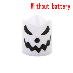 6pcs Halloween Flameless Ghost Face Candles – LED Safety Decor - candletown.net