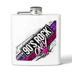 Perza 90’s Rock ONLY Rectangle Logo Flask
