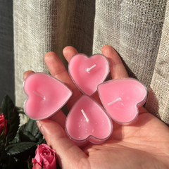 9pcs Heart-Shaped Tea Light Candles - candletown.net