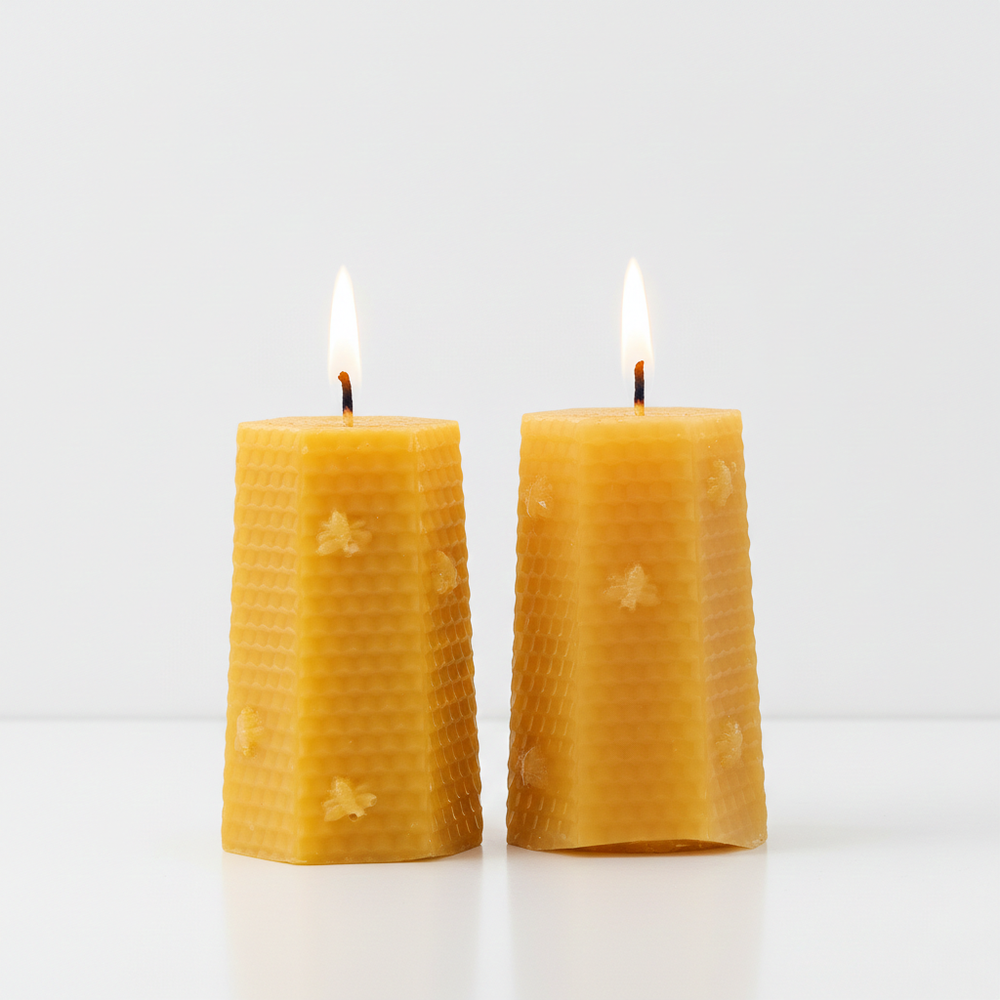 Beeswax Honeycomb Pillar Candle - candletown.net