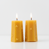 Beeswax Honeycomb Pillar Candle - candletown.net