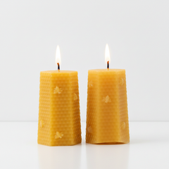 Beeswax Honeycomb Pillar Candle - candletown.net