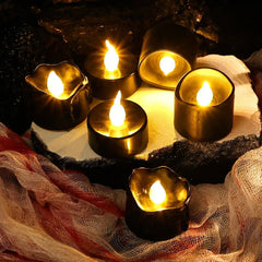 Black LED Candle Lamp Battery Operated Tea Light - Versatile Decoration for Any Occasion - candletown.net