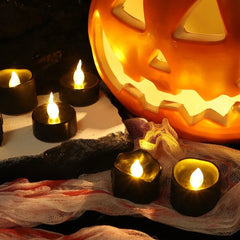 Black LED Candle Lamp Battery Operated Tea Light - Versatile Decoration for Any Occasion - candletown.net