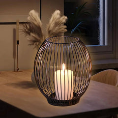 Candles Stand Party Home Pillar Candle Holder Metal Cage Candlestick for Housewarming New Year Wedding Farmhouse Anniversary - candletown.net