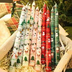 Christmas 25CM Christmas Banquet Candle Ornament Candlelight Dinner Decoration Long Pole Wedding Smokeless Atmosphere Candle - candletown.net