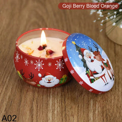 Christmas Aromatherapy Candles - Festive Santa Claus & Snowman Tin Cans - candletown.net