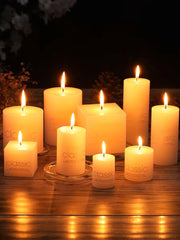 Classic Ivory White Cylinder Candle - Smokeless & Elegant Decor - candletown.net