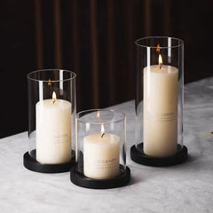 Classic Ivory White Cylinder Candle - Smokeless & Elegant Decor - candletown.net