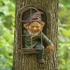 Creative Garden Statue Elf Out Tree Hug Suitable for Home Courtyard Porch Table Decoration - candletown.net