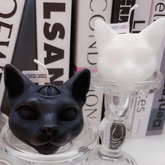 Creative Halloween Candle - Three Eyes Cat Scented Candle for Party Decorations and Home Decor - candletown.net