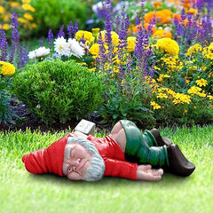 Drunk Garden Gnome Resin Sculpture for Outdoor Decoration - candletown.net