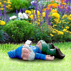 Drunk Garden Gnome Resin Sculpture for Outdoor Decoration - candletown.net