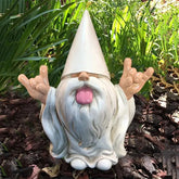 Funny Rocker Garden Gnome Statue for Outdoor and Fairy Garden - candletown.net
