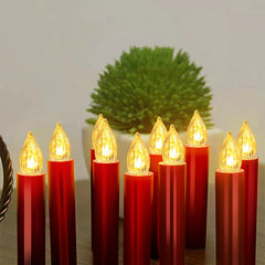 10PCS LED Christmas Tree Candles with Remote Control & Timer - candletown.net