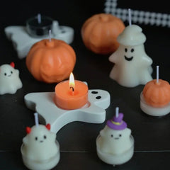Halloween Little Ghost and Pumpkin Aroma Candles - Cute & Spooky Halloween Decoration - candletown.net