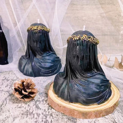 Halloween Veil Girl Sculpture Scented Candles - Creative Atmosphere Decorative Ornaments - candletown.net