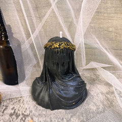 Halloween Veil Girl Sculpture Scented Candles - Creative Atmosphere Decorative Ornaments - candletown.net