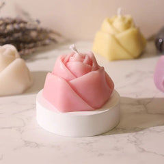 Hand-made Rose Style Aromatherapy Candle Sculpted Shape Fragrance Smokeless Candle Holder Decoration Birthday Candle Gift - candletown.net