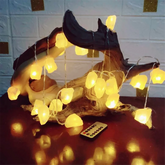 Himalayan Salt String Lights - 10 LED Crystal Warm Glow - candletown.net