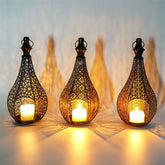 Hollow Vintage Moroccan Iron Candle Lantern for Home Decoration - candletown.net