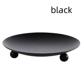 Iron Plate Candle Holder - Decorative Stand for Pillar & Ball Candles - candletown.net