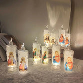 Jesus Christ Lamp - Flameless LED Devotional Prayer Candle - candletown.net