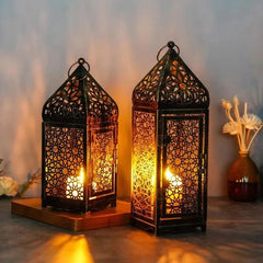 Middle Eastern Arab Metal Vintage Wind Lantern - candletown.net