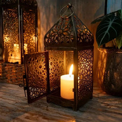 Middle Eastern Arab Metal Vintage Wind Lantern - candletown.net