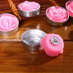 Romantic Rose Flower Tealight Candles - candletown.net