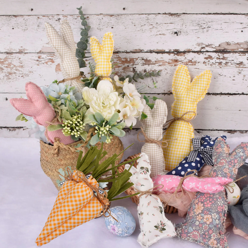 Cotton Easter Rabbit Carrot Ornament – Adorable Easter Decoration - candletown.net