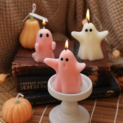 6-Piece Halloween Ghost Candle Set – Soy & Beeswax Aromatherapy - candletown.net