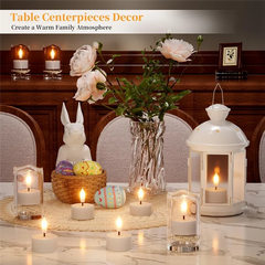 Rechargeable Flameless LED Tea Lights – 6pcs with Charging Station