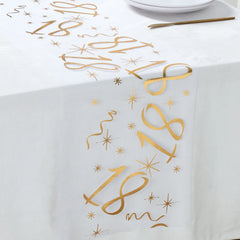 Birthday Table Runner – Gold, Silver & Black - candletown.net
