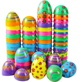 Colorful Plastic Easter Eggs – 12/24/36pcs Party Favors & Classroom Prizes - candletown.net