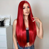 Long Straight Synthetic Wig with Bangs – Natural Look Wig for Women - candletown.net