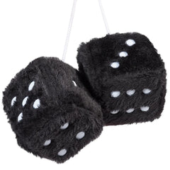 Retro 90s Fuzzy Dice – Plush Hanging Car Mirror Dice - candletown.net