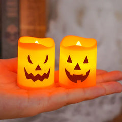 6PCS Halloween Pumpkin LED Candles – Safe Flameless Halloween Lights - candletown.net