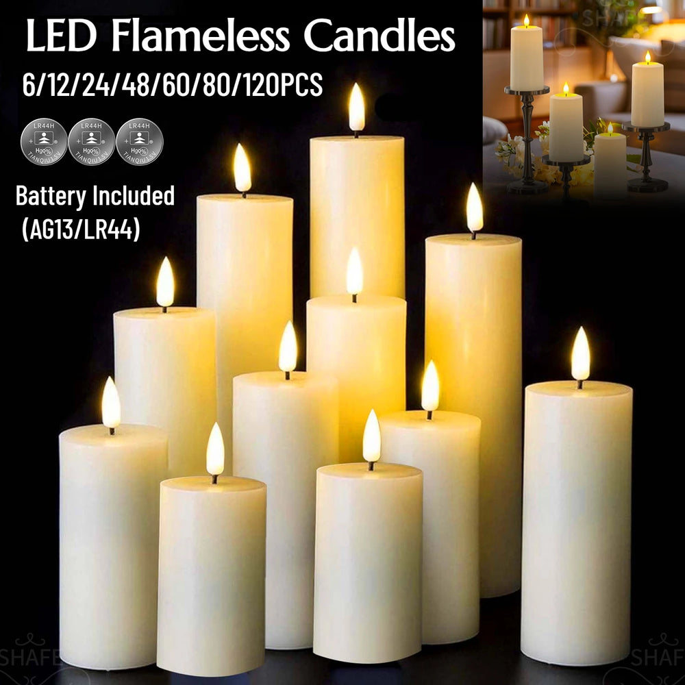 Flameless LED Candles Bulk Set - candletown.net