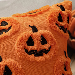 Halloween Kurpitsa Tyynynpäällinen – Brodeerattu Pehmeä Koristetyynynpäällinen 45 × 45 cm