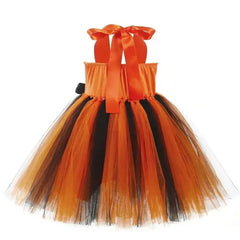 Girls Pumpkin Witch Costume – Halloween Tutu Dress Set - candletown.net