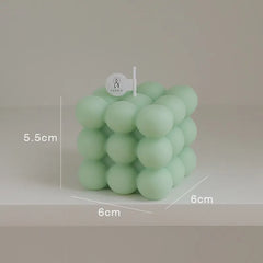 Big Cube Bubble Scented Candle – Modern Sculpted Design - candletown.net