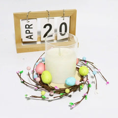Handmade Easter Egg Flower Wreath – Candle Ring & Festive Decor - candletown.net